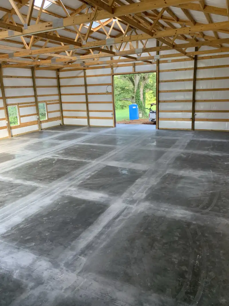 A concrete slab poured by Ace Concrete Construction