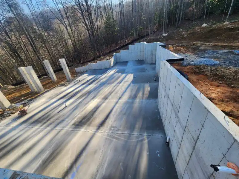 Foundation and retaining wall work by Ace Concrete Construction