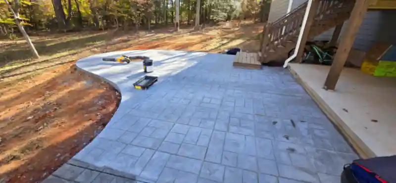 Decorative stamped concrete by Ace Concrete Construction