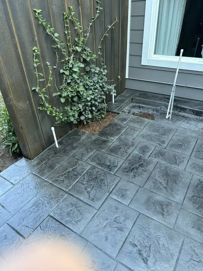 Decorative stamped concrete by Ace Concrete Construction