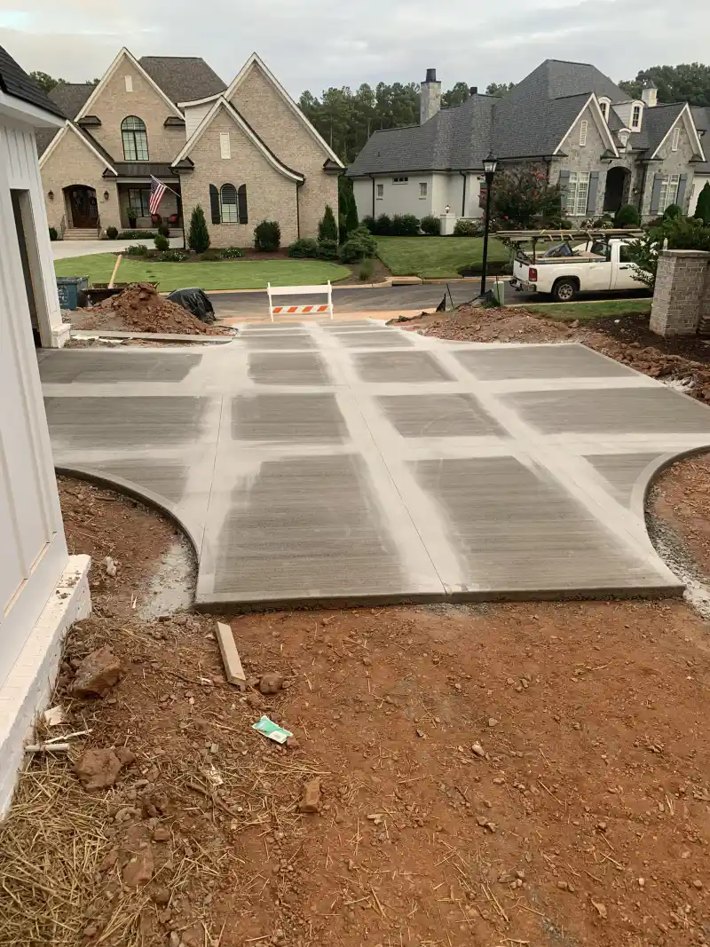 Concrete driveway poured by Ace Concrete Construction