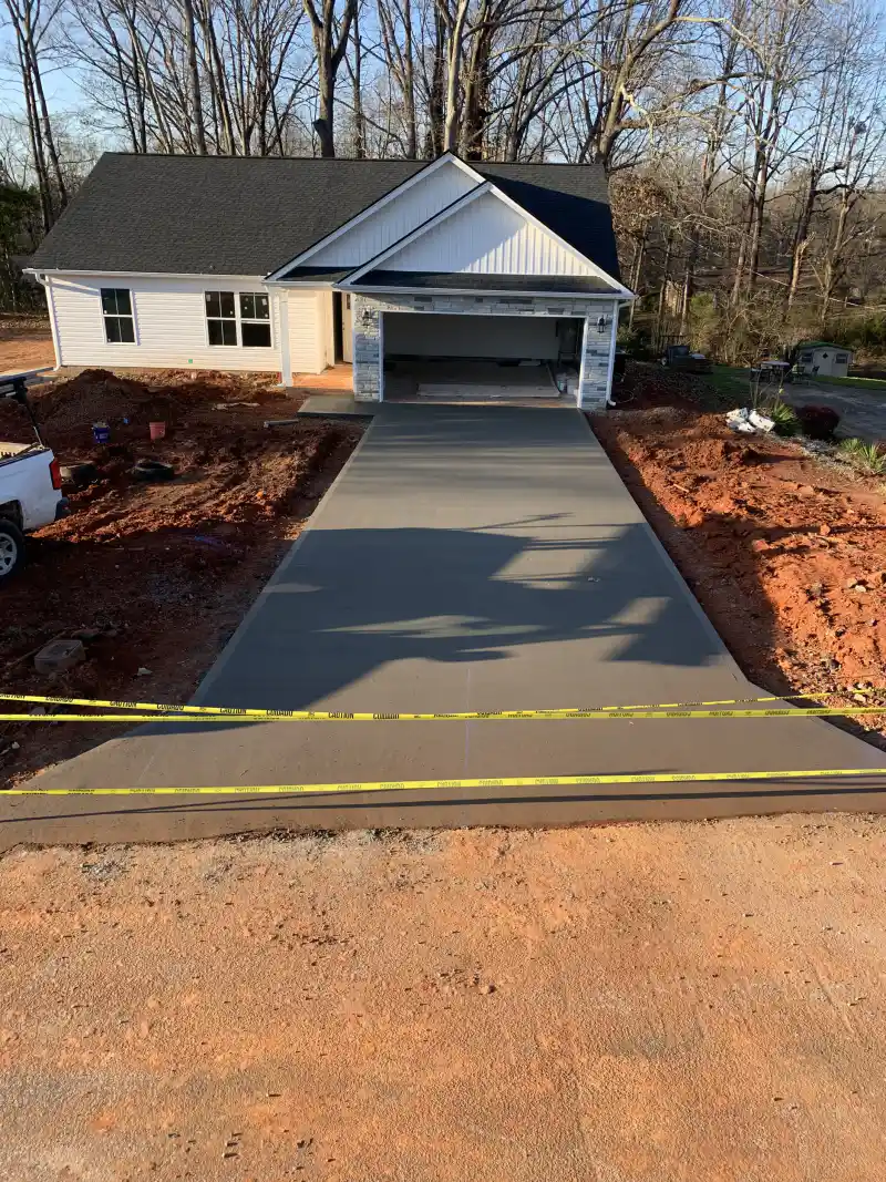 Concrete driveway poured by Ace Concrete Construction