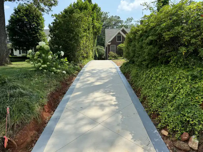Concrete driveway poured by Ace Concrete Construction