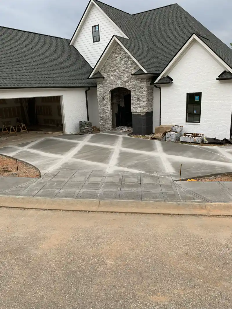 Concrete driveway poured by Ace Concrete Construction