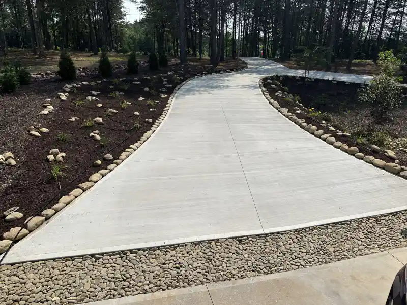 Concrete driveway poured by Ace Concrete Construction