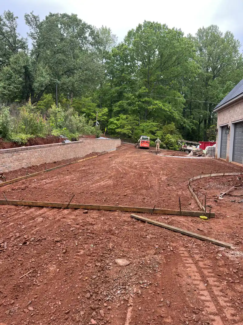 Concrete driveway poured by Ace Concrete Construction