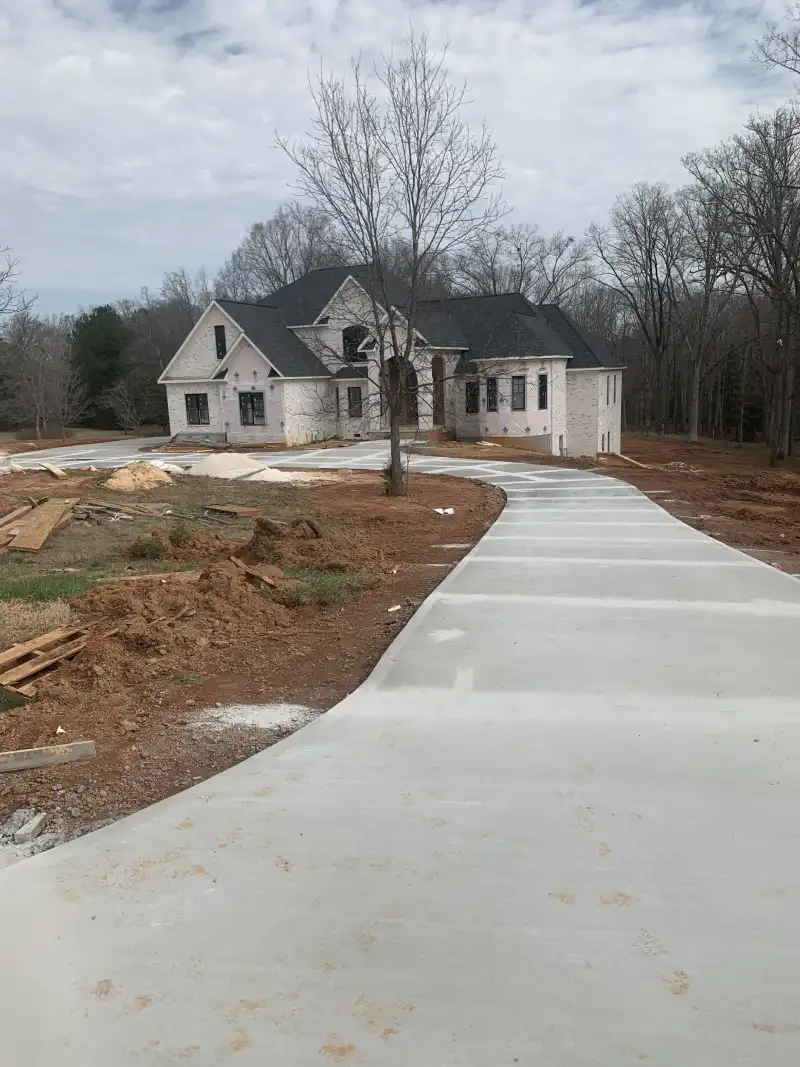 Concrete driveway poured by Ace Concrete Construction