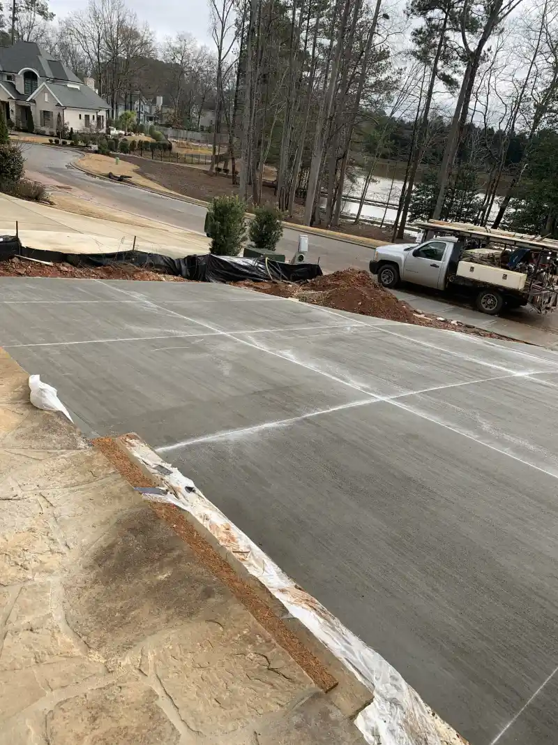 Concrete driveway poured by Ace Concrete Construction