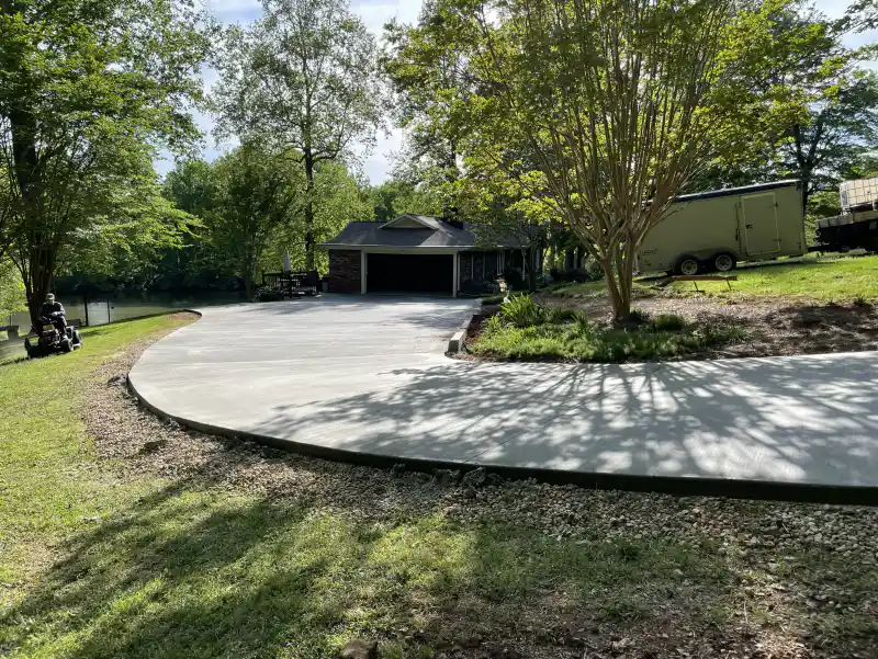 Concrete driveway poured by Ace Concrete Construction