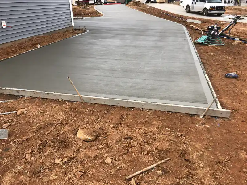 Concrete driveway poured by Ace Concrete Construction