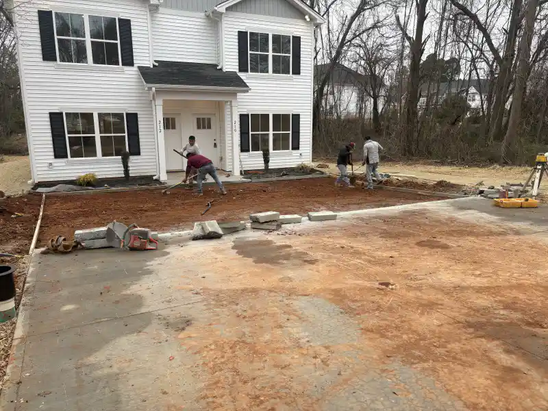 Concrete driveway poured by Ace Concrete Construction