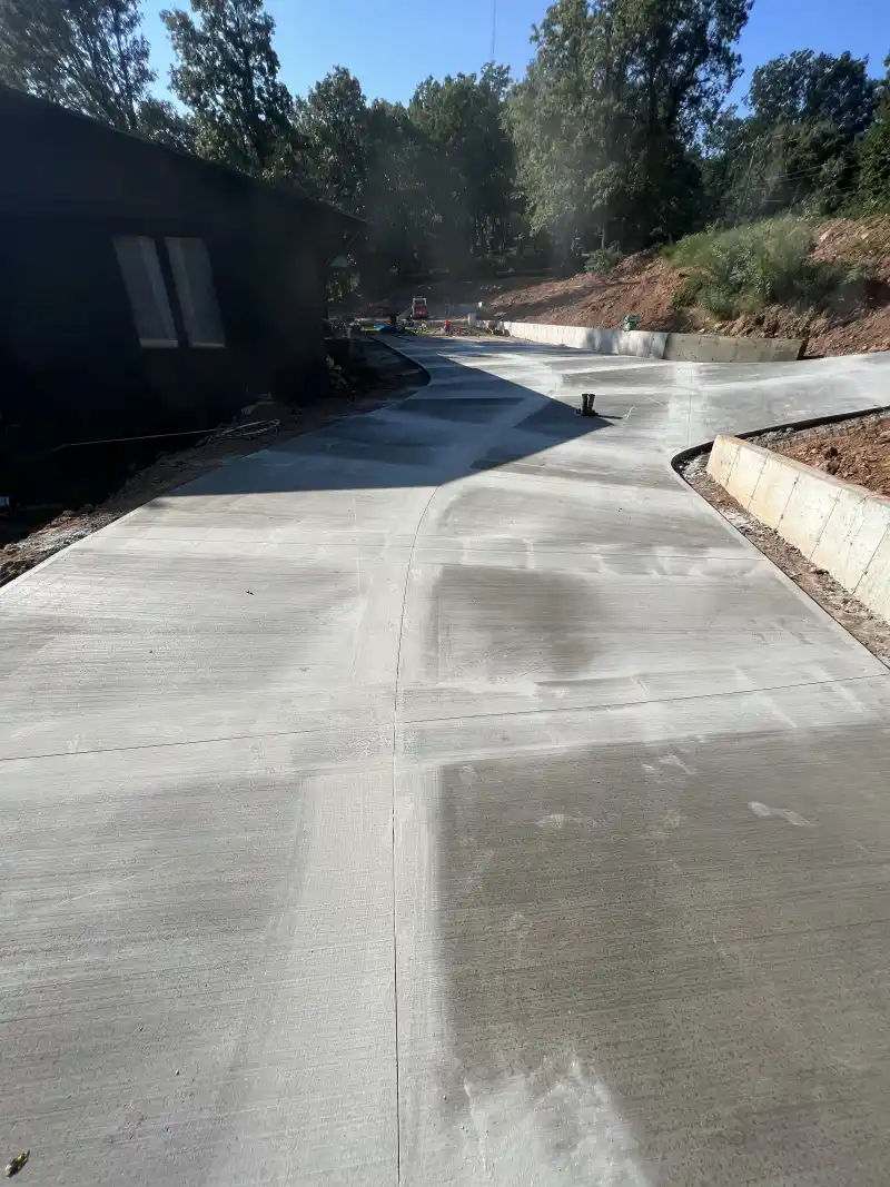 Concrete driveway poured by Ace Concrete Construction