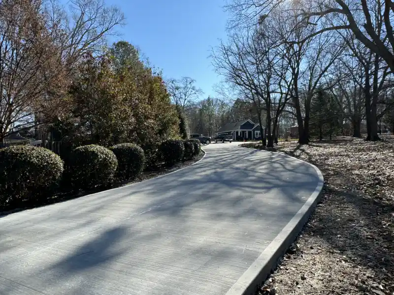 Concrete driveway poured by Ace Concrete Construction