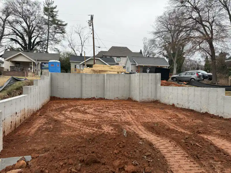 Foundation or retaining wall built by Ace Concrete Construction