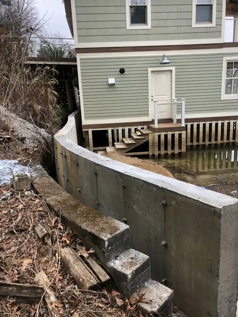 Foundation and retaining wall work by Ace Concrete Construction