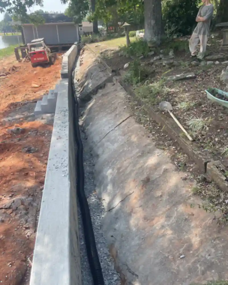 Foundation and retaining wall work by Ace Concrete Construction