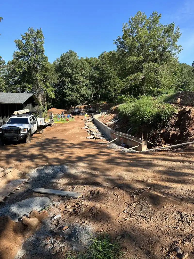 Foundation and retaining wall work by Ace Concrete Construction