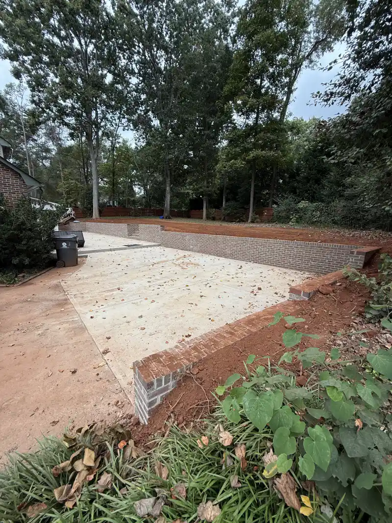 Concrete patio and outdoor living area poured by Ace Concrete Construction