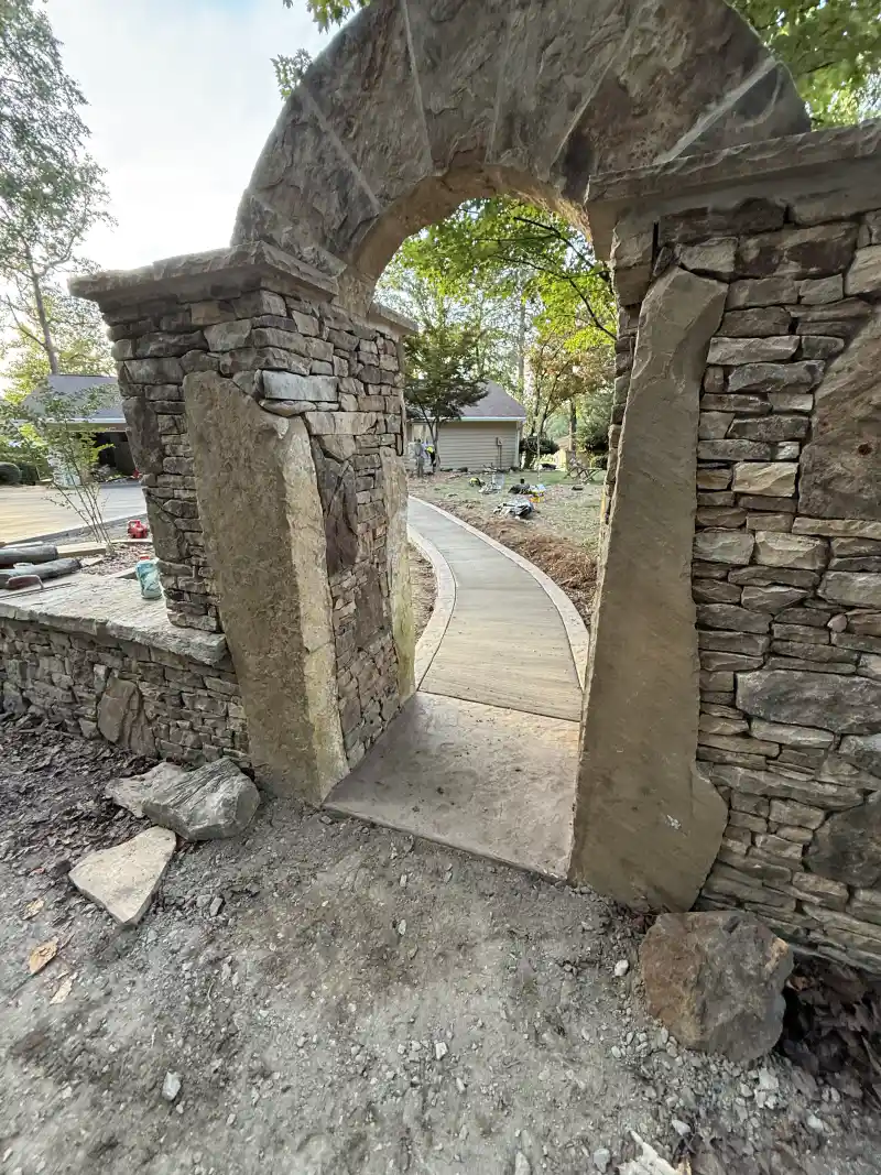 Concrete patio and outdoor living area poured by Ace Concrete Construction