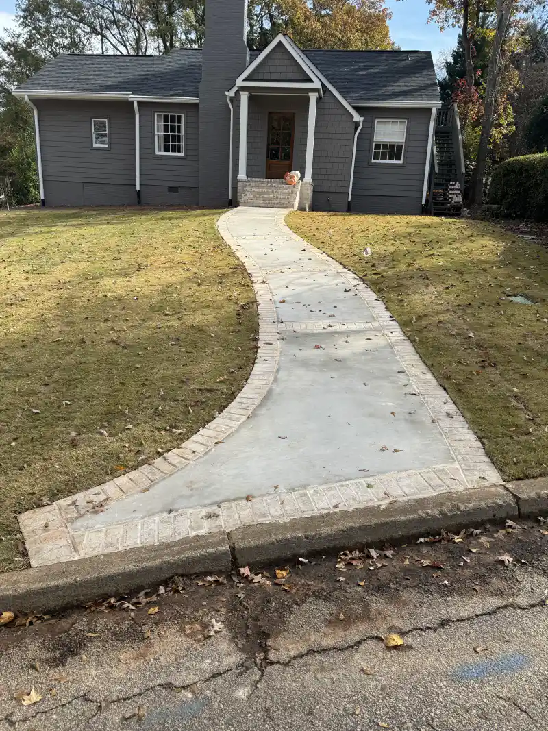 Concrete patio and outdoor living area poured by Ace Concrete Construction